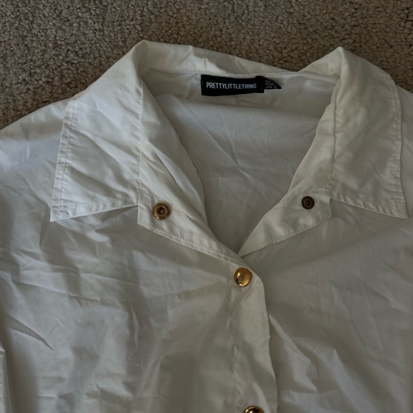 Pretty little thing white cropped jacket - Picture 2 of 3